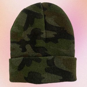 Military/Olive Green Camo Beanie